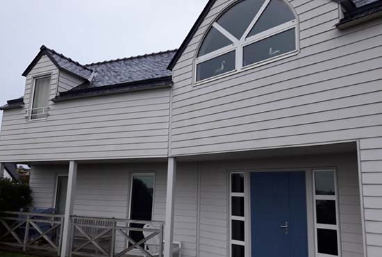 Bardage en bois d'une maison