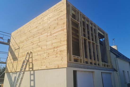 Construction d'une extension en bois